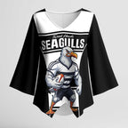Tweed Heads Rugby Custom Kimono Sleeve Blouse Go Seagulls Mascot Sporty Style - Aussie Hoodie