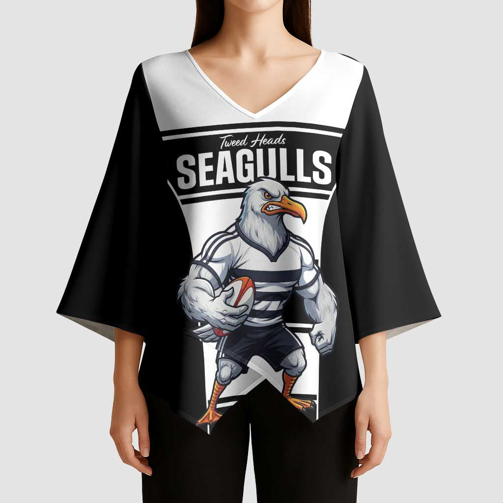 Tweed Heads Rugby Custom Kimono Sleeve Blouse Go Seagulls Mascot Sporty Style - Aussie Hoodie