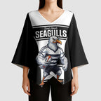 Tweed Heads Rugby Custom Kimono Sleeve Blouse Go Seagulls Mascot Sporty Style - Aussie Hoodie