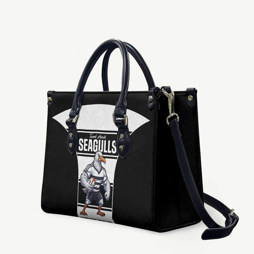 Tweed Heads Rugby Custom Leather Bag Go Seagulls Mascot Sporty Style - Aussie Hoodie