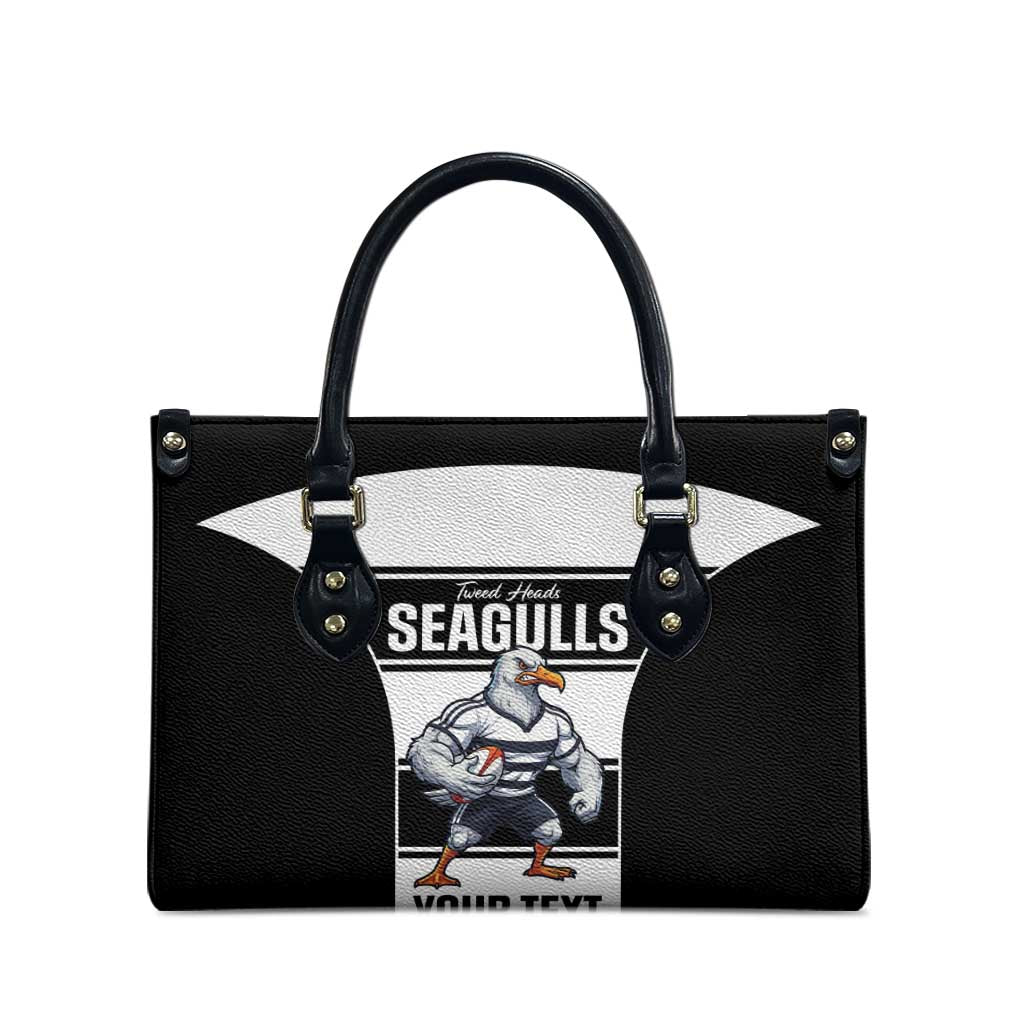 Tweed Heads Rugby Custom Leather Bag Go Seagulls Mascot Sporty Style - Aussie Hoodie