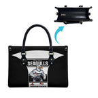 Tweed Heads Rugby Custom Leather Bag Go Seagulls Mascot Sporty Style - Aussie Hoodie