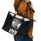 Tweed Heads Rugby Custom Leather Tote Bag Go Seagulls Mascot Sporty Style - Aussie Hoodie