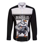 Tweed Heads Rugby Custom Long Sleeve Button Shirt Go Seagulls Mascot Sporty Style - Aussie Hoodie