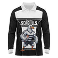 Tweed Heads Rugby Custom Long Sleeve Polo Shirt Go Seagulls Mascot Sporty Style - Aussie Hoodie