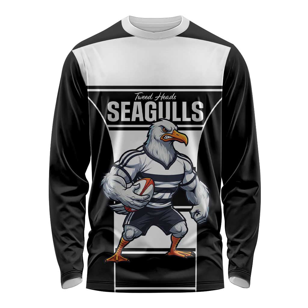 Tweed Heads Rugby Custom Long Sleeve Shirt Go Seagulls Mascot Sporty Style - Aussie Hoodie