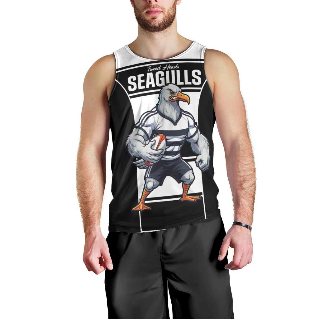 Tweed Heads Rugby Custom Men Tank Top Go Seagulls Mascot Sporty Style - Aussie Hoodie