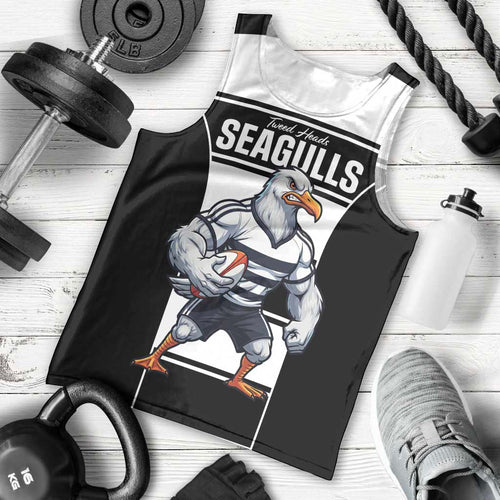 Tweed Heads Rugby Custom Men Tank Top Go Seagulls Mascot Sporty Style - Aussie Hoodie