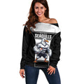 Tweed Heads Rugby Custom Off Shoulder Sweater Go Seagulls Mascot Sporty Style - Aussie Hoodie