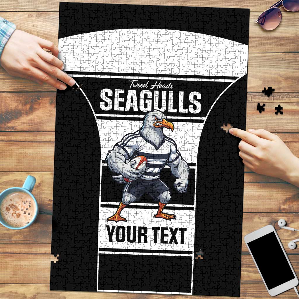 Tweed Heads Rugby Custom Puzzle Go Seagulls Mascot Sporty Style - Aussie Hoodie