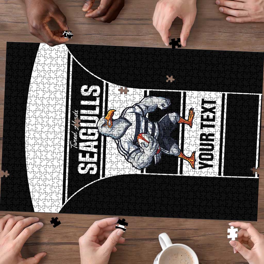 Tweed Heads Rugby Custom Puzzle Go Seagulls Mascot Sporty Style - Aussie Hoodie