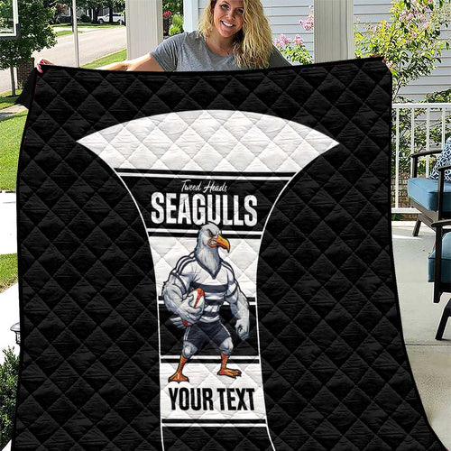 Tweed Heads Rugby Custom Quilt Go Seagulls Mascot Sporty Style - Aussie Hoodie