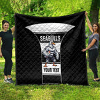 Tweed Heads Rugby Custom Quilt Go Seagulls Mascot Sporty Style - Aussie Hoodie
