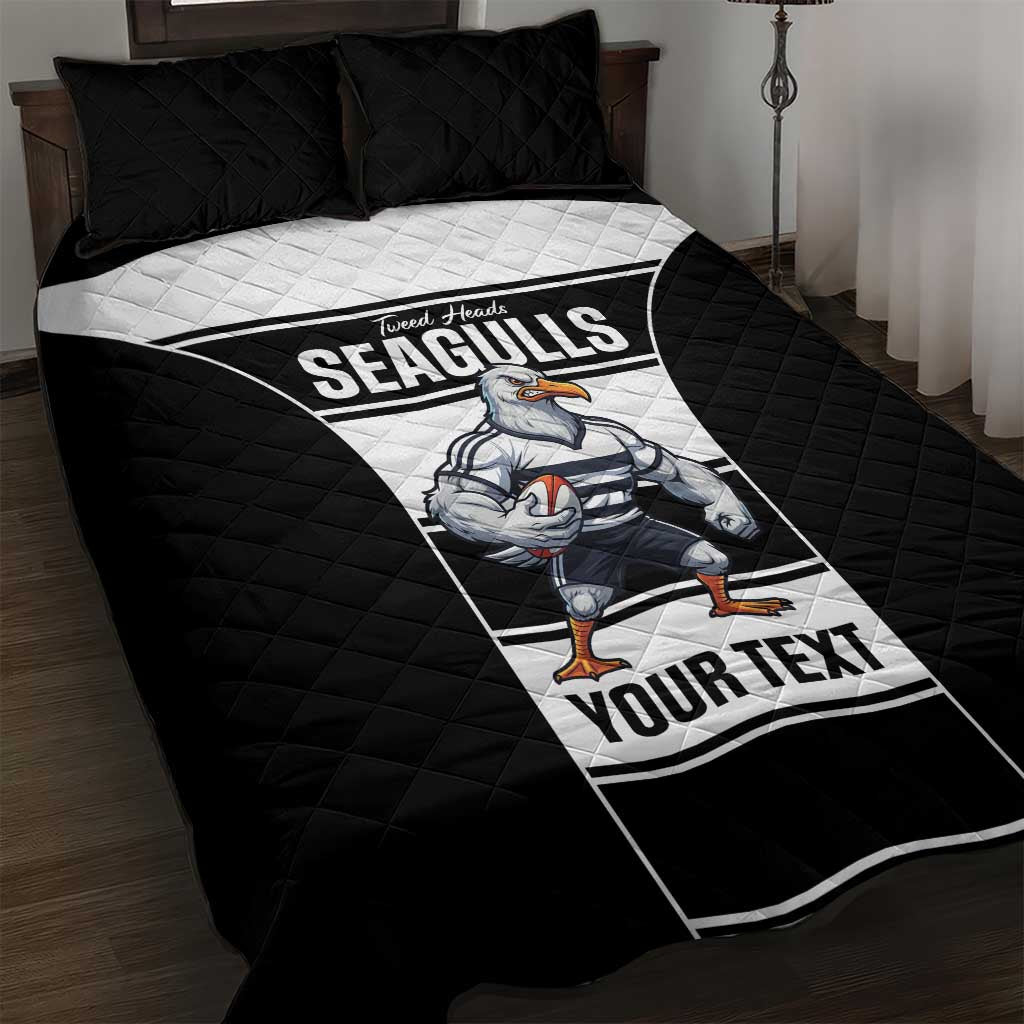Tweed Heads Rugby Custom Quilt Bed Set Go Seagulls Mascot Sporty Style - Aussie Hoodie