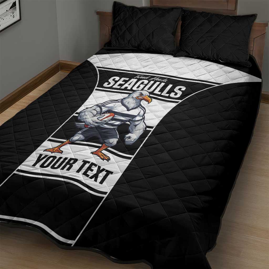 Tweed Heads Rugby Custom Quilt Bed Set Go Seagulls Mascot Sporty Style - Aussie Hoodie