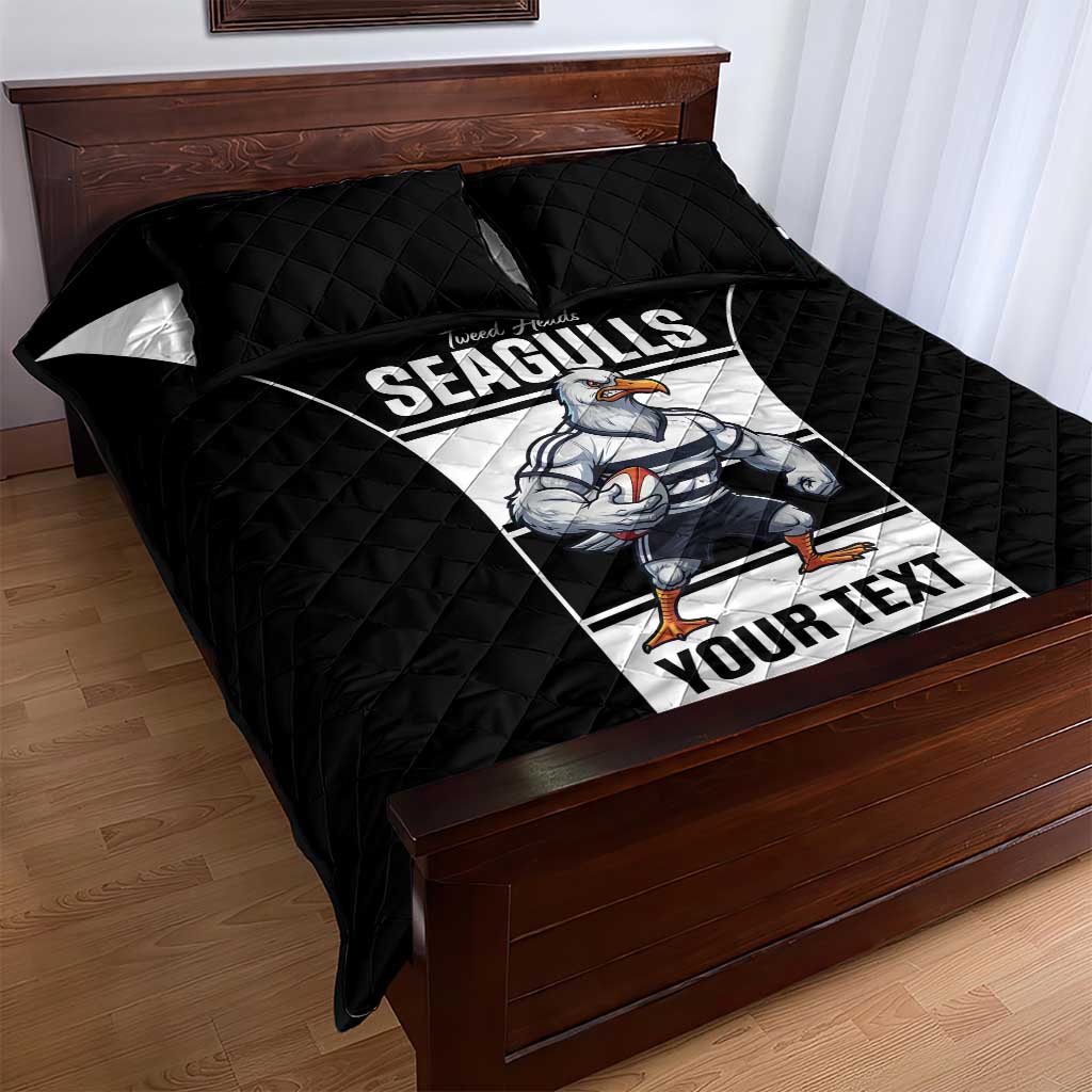 Tweed Heads Rugby Custom Quilt Bed Set Go Seagulls Mascot Sporty Style - Aussie Hoodie
