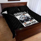 Tweed Heads Rugby Custom Quilt Bed Set Go Seagulls Mascot Sporty Style - Aussie Hoodie