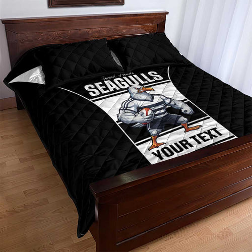 Tweed Heads Rugby Custom Quilt Bed Set Go Seagulls Mascot Sporty Style - Aussie Hoodie