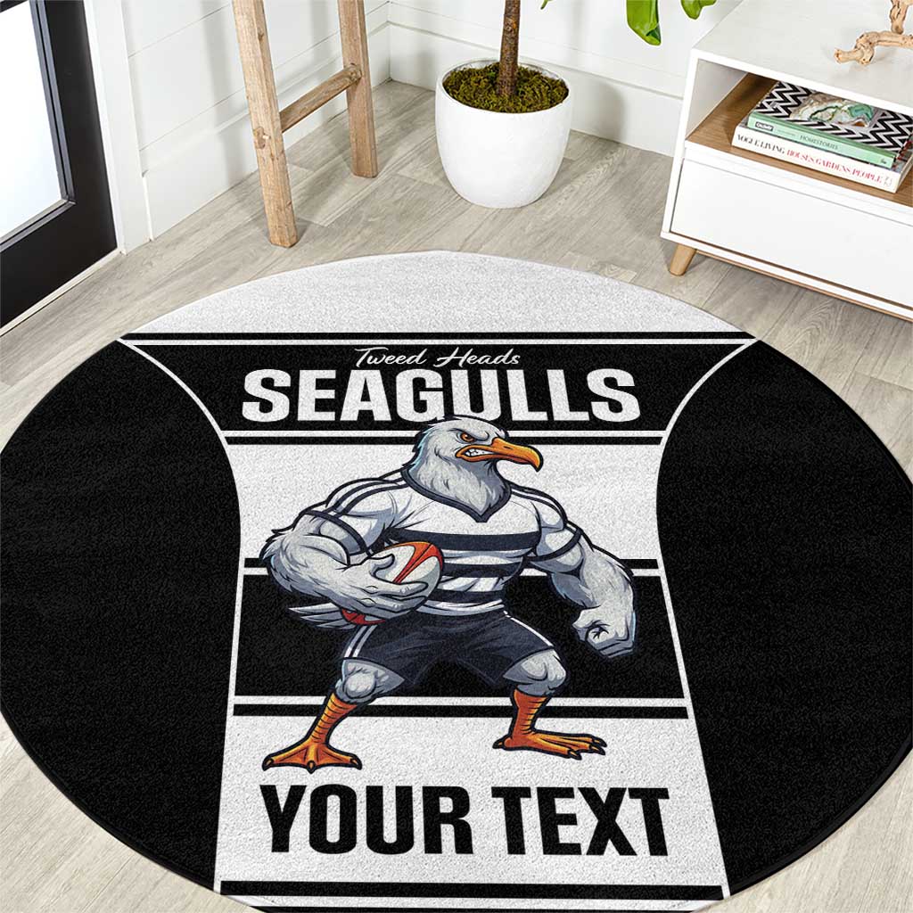 Tweed Heads Rugby Custom Round Carpet Go Seagulls Mascot Sporty Style - Aussie Hoodie