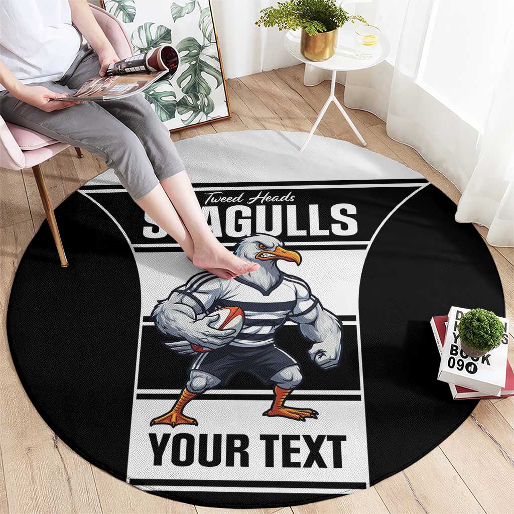 Tweed Heads Rugby Custom Round Carpet Go Seagulls Mascot Sporty Style - Aussie Hoodie