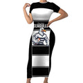 Tweed Heads Rugby Custom Short Sleeve Bodycon Dress Go Seagulls Mascot Sporty Style - Aussie Hoodie