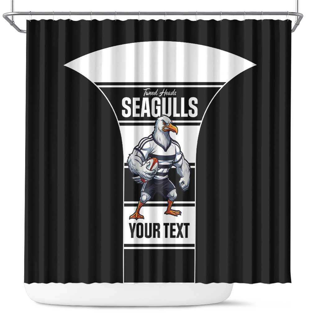 Tweed Heads Rugby Custom Shower Curtain Go Seagulls Mascot Sporty Style - Aussie Hoodie