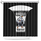 Tweed Heads Rugby Custom Shower Curtain Go Seagulls Mascot Sporty Style - Aussie Hoodie