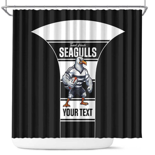 Tweed Heads Rugby Custom Shower Curtain Go Seagulls Mascot Sporty Style - Aussie Hoodie