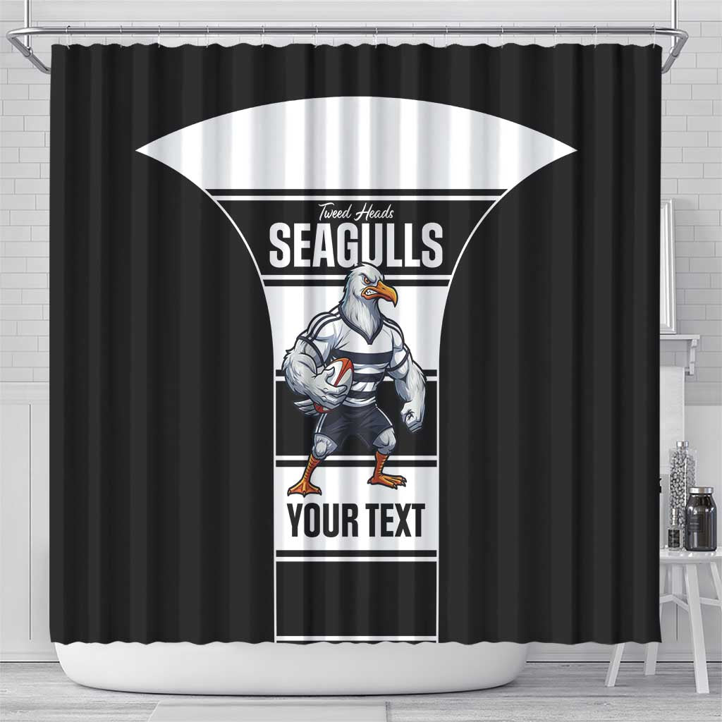 Tweed Heads Rugby Custom Shower Curtain Go Seagulls Mascot Sporty Style - Aussie Hoodie