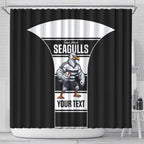 Tweed Heads Rugby Custom Shower Curtain Go Seagulls Mascot Sporty Style - Aussie Hoodie