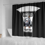 Tweed Heads Rugby Custom Shower Curtain Go Seagulls Mascot Sporty Style - Aussie Hoodie