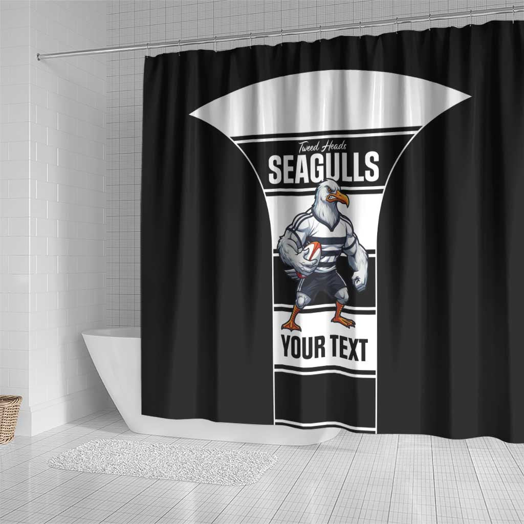 Tweed Heads Rugby Custom Shower Curtain Go Seagulls Mascot Sporty Style - Aussie Hoodie
