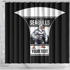 Tweed Heads Rugby Custom Shower Curtain Go Seagulls Mascot Sporty Style - Aussie Hoodie