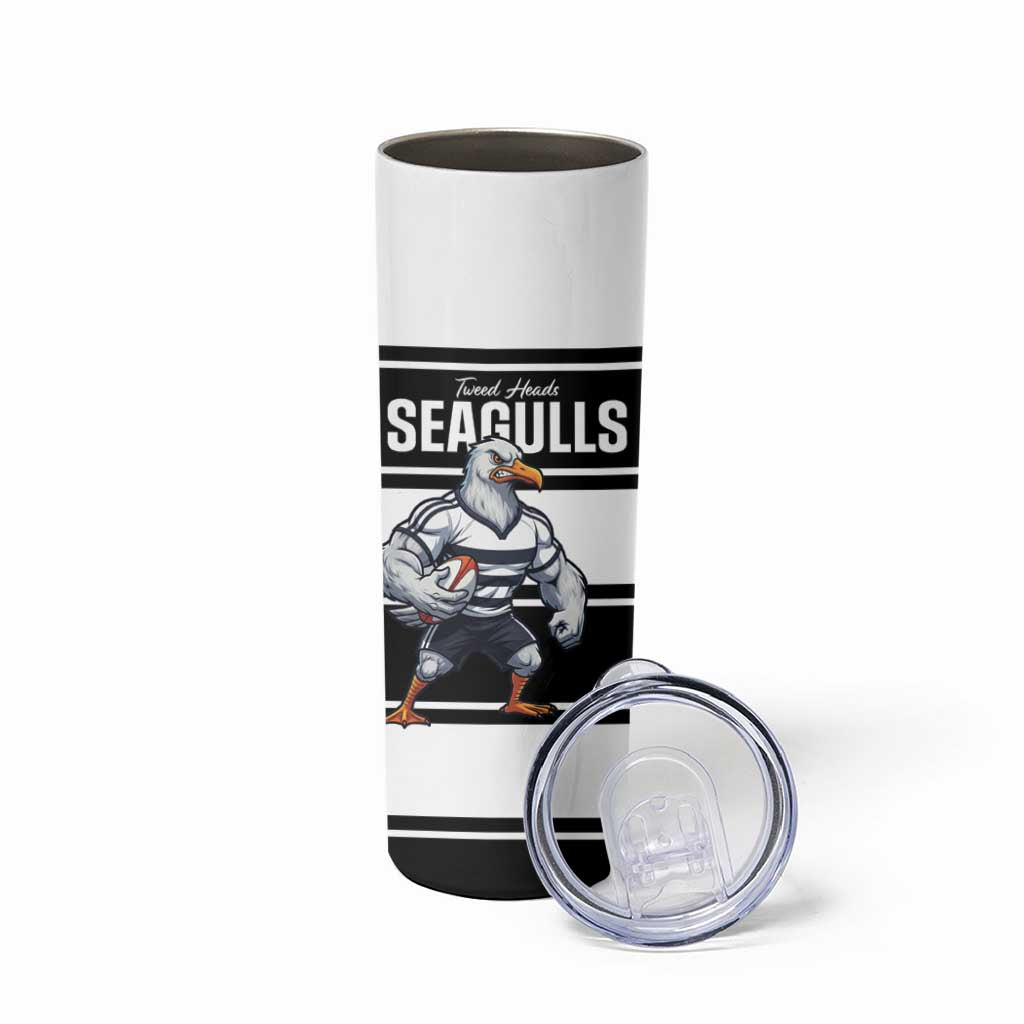 Tweed Heads Rugby Custom Skinny Tumbler Go Seagulls Mascot Sporty Style - Aussie Hoodie