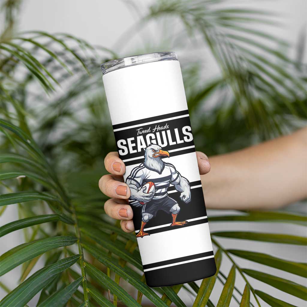 Tweed Heads Rugby Custom Skinny Tumbler Go Seagulls Mascot Sporty Style - Aussie Hoodie