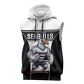 Tweed Heads Rugby Custom Sleeveless Hoodie Go Seagulls Mascot Sporty Style - Aussie Hoodie