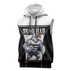 Tweed Heads Rugby Custom Sleeveless Hoodie Go Seagulls Mascot Sporty Style - Aussie Hoodie