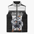 Tweed Heads Rugby Custom Sleeveless Puffer Jacket Go Seagulls Mascot Sporty Style - Aussie Hoodie