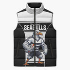 Tweed Heads Rugby Custom Sleeveless Puffer Jacket Go Seagulls Mascot Sporty Style - Aussie Hoodie