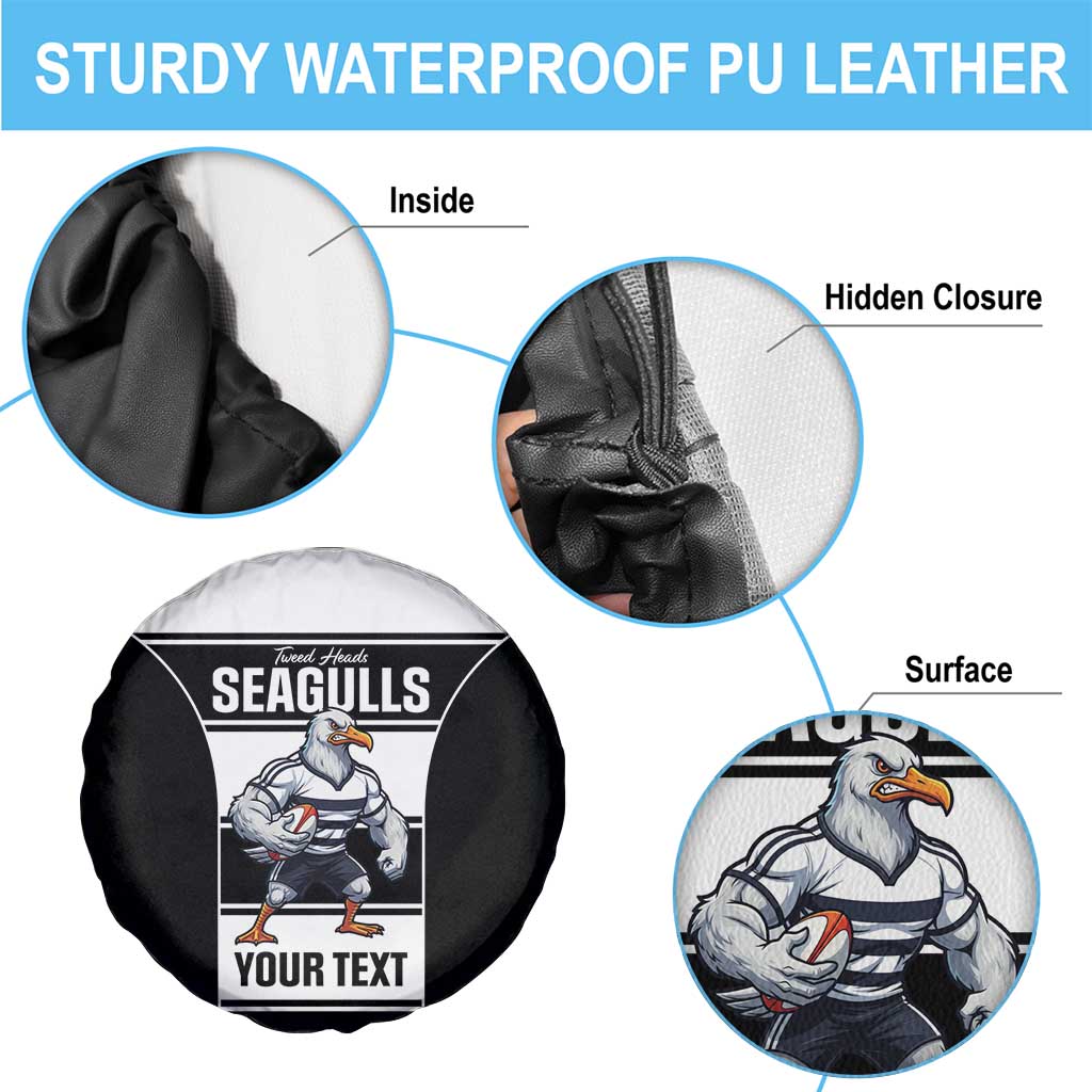 Tweed Heads Rugby Custom Spare Tire Cover Go Seagulls Mascot Sporty Style - Aussie Hoodie
