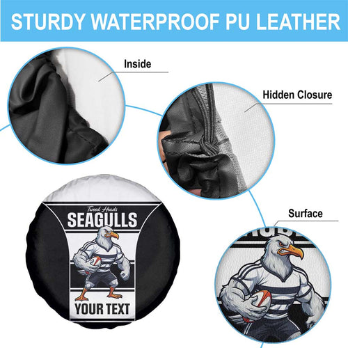 Tweed Heads Rugby Custom Spare Tire Cover Go Seagulls Mascot Sporty Style - Aussie Hoodie