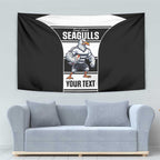 Tweed Heads Rugby Custom Tapestry Go Seagulls Mascot Sporty Style - Aussie Hoodie