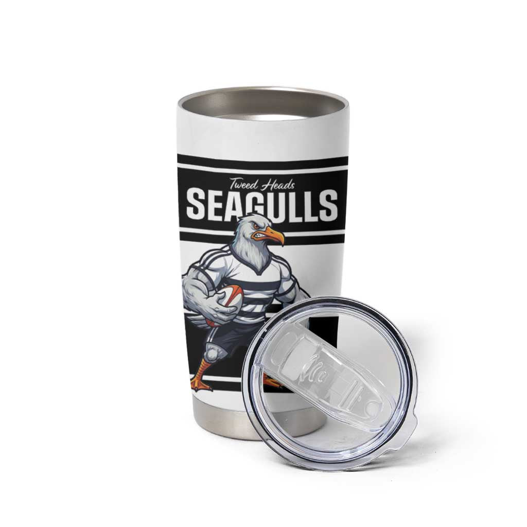 Tweed Heads Rugby Custom Tumbler Cup Go Seagulls Mascot Sporty Style - Aussie Hoodie