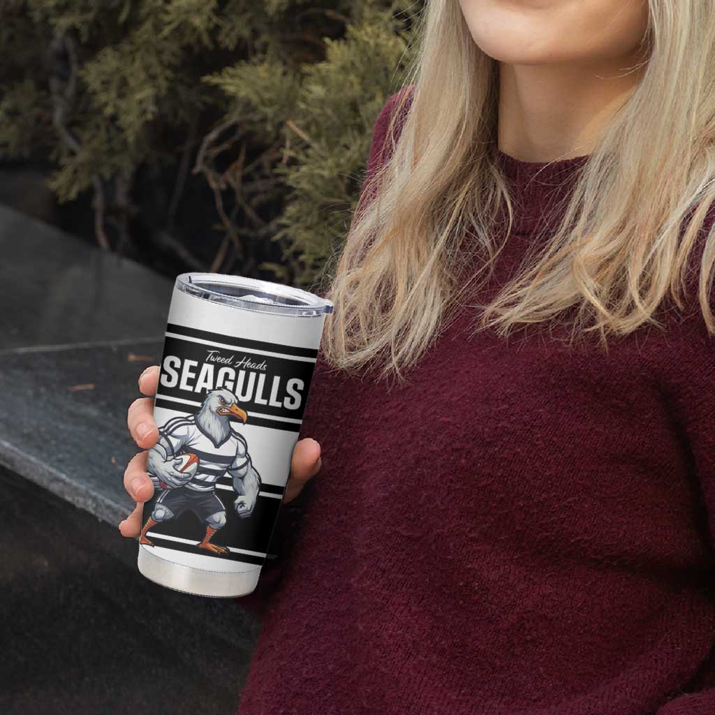 Tweed Heads Rugby Custom Tumbler Cup Go Seagulls Mascot Sporty Style - Aussie Hoodie