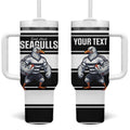 Tweed Heads Rugby Custom Tumbler With Handle Go Seagulls Mascot Sporty Style - Aussie Hoodie