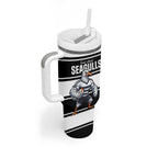 Tweed Heads Rugby Custom Tumbler With Handle Go Seagulls Mascot Sporty Style - Aussie Hoodie