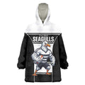Tweed Heads Rugby Custom Wearable Blanket Hoodie Go Seagulls Mascot Sporty Style - Aussie Hoodie