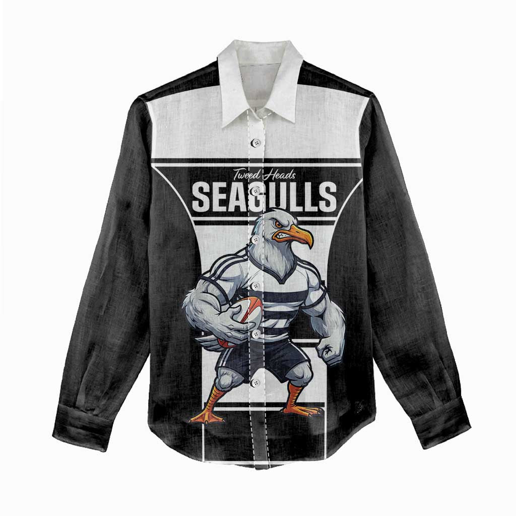 Tweed Heads Rugby Custom Women Casual Shirt Go Seagulls Mascot Sporty Style - Aussie Hoodie