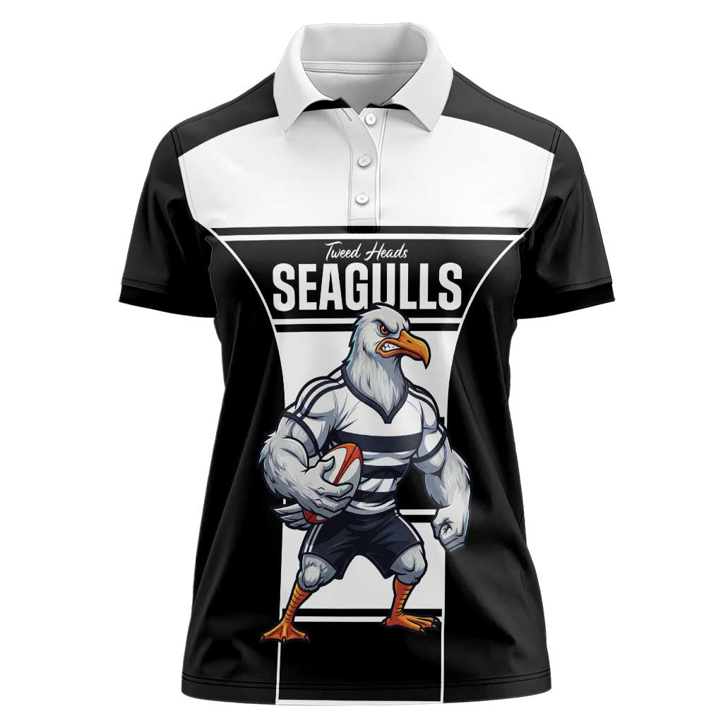 Tweed Heads Rugby Custom Women Polo Shirt Go Seagulls Mascot Sporty Style - Aussie Hoodie