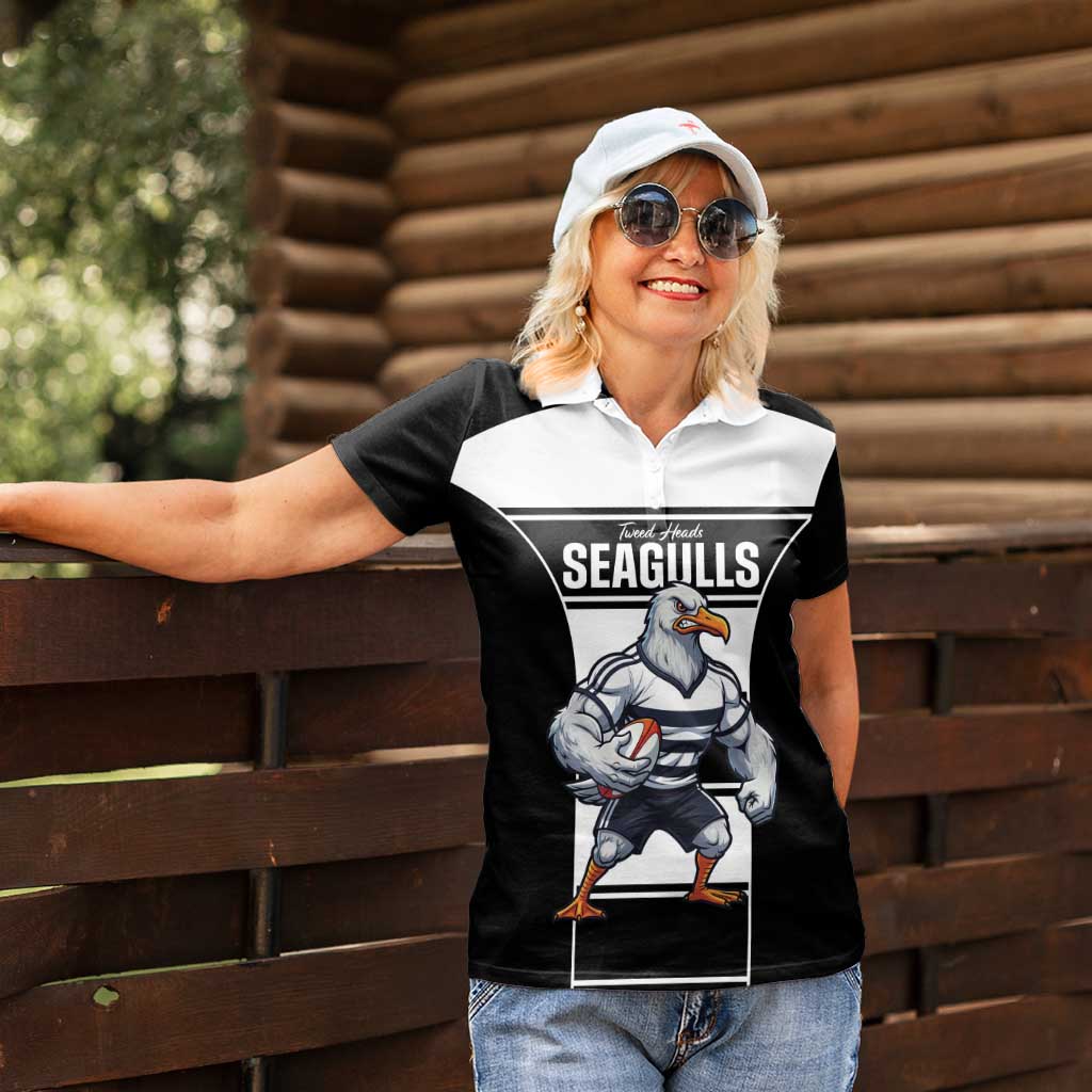 Tweed Heads Rugby Custom Women Polo Shirt Go Seagulls Mascot Sporty Style - Aussie Hoodie